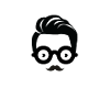 Mustache and glasses
