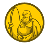 Cartoon Cartoon Buddha Surfing Spiritually