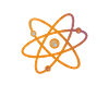 Buntes Atom Neutron Elektron