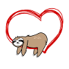 Paresseux coeur cadeau