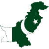 Pakistan flag map