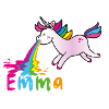 emma vomiting unicorn, rainbow