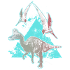Fossile d'archéologie de dinosaures Hadrosaurus