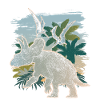 Dinosaure Diceratops à l'état sauvage