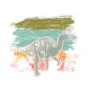 Hadrosaurus dinosaure désert sauvage