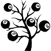 billiard tree ball branch