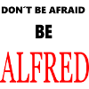 Alfred Red Typography Black