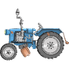 cool tractor - agriculture - cartoon