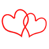 Red hearts