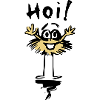funny male says hi