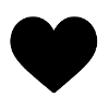 Heart in black