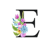 E letter black