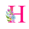 H letter Pink