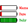 Battery mom dad baby