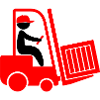 Un montacargas transportar una caja