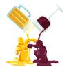Beer and wine while boxing