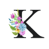K letter black