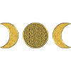 Moon - Flower of Life - gold