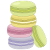 Zuckersüße, bunte Macarons