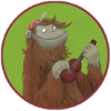 Monkey with ukulele