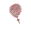 Neon Scribble Balloon – Pop Art Sketch