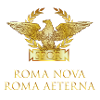 aquila romana, SPQR, "Roma nuova, Roma eterna" oro