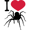 heart love i love spider bird spider design clip art