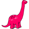 Cute pink dino