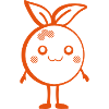 Kawaii-Design-Serie: süße Orange