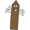 Fence post waving cartoon