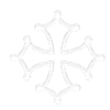 croix occitane 3D blanche