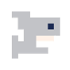 Sharky Hai Shark Sea 8bit Pixel Retro Design Fish