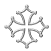 Occitan cross chrome metal