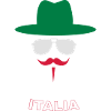 Italy Fan with mustache