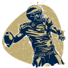 Quarterback Hero American Football Champion Retro