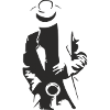 sticker le saxophoniste