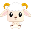 Dessin animé mignon bébé chèvre