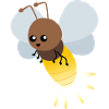 Cartone animato carino lucciola