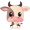 Cute baby cow cartoon