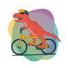 cool vélo drôle Dino