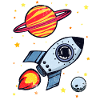 Raumschiff Weltraumfahrt Raketenschiff Geschenk