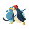 cool funny hockey penguin