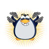 cool funny gym penguin