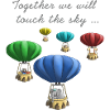 Bunte Heißluftballons