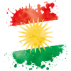 Kurdistan flag blob