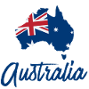 Australia with flag