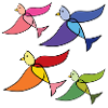 rainbow birds of peace