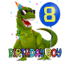 8 år T-Rex dino 8 års fødselsdag pojke gave