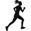 Runner jogging silhouette