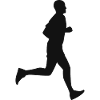 Runner jogging silhouette